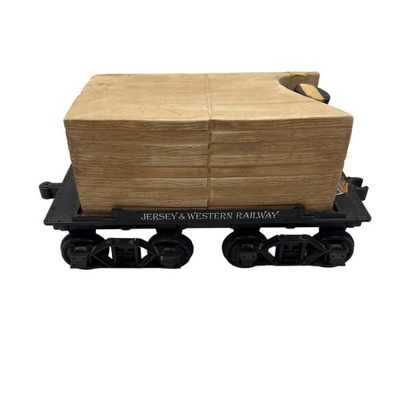 VTG Jersey Western Railway Jim Beam Lumber Car Decanter EMPTY Jim Beam Porcelain - Picture 1 of 10